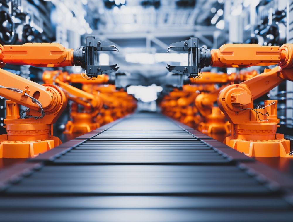 Enhancing Theme Functionality with Custom Widgets Robotic Arms Along Assembly Line In Modern Factory X4A22ZU 1