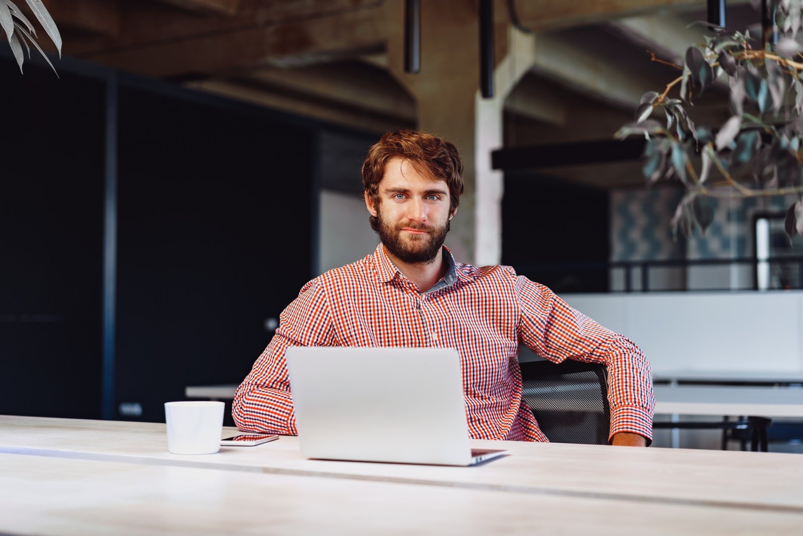 Portrait Of Young Caucasian Businessman Using Lapt 2023 11 27 05 12 16 Utc 1 1